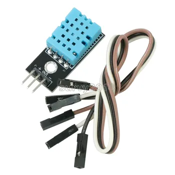 Новый модуль датчика температуры и относительной влажности DHT11 с кабелем для arduino Diy Kit