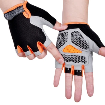 1 пара перчаток на полпальца, разноцветные Мужские и женские спортивные перчатки для фитнеса, велоспорта на открытом воздухе, летние дышащие противоударные спортивные перчатки