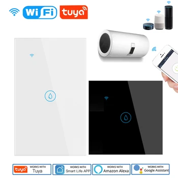 Переключатели Водонагревателя Стандарт ЕС/Великобритании/США /Бразилии Luxuray Glass Голосовая Сенсорная Панель Таймер Alexa Google Home Wifi Датчик Smart Switch