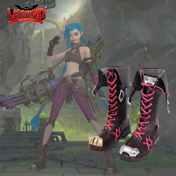 Игра LOL Arcane Jinx, ботинки для косплея, анимация Arcane: League of Legends, Обувь для девочек на заказ, аниме, реквизит для косплея, Хэллоуин