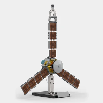 MOC Американский набор строительных блоков Space Juno Космический зонд Jupiter Модель обнаружения спутника на полярной орбите Brick Подарки детям на День рождения