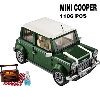 НОВЫЕ Классические Технические МИНИ-ретро-винтажные Автомобильные Строительные блоки Cooper MK, Совместимые с 10242 модельными наборами, Кирпичи, Детские игрушки, подарки