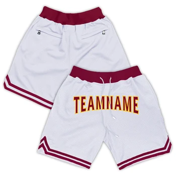 Модные мужские повседневные баскетбольные шорты с вышивкой Названия команды, сшитого логотипа, крутых уличных спортивных шорт в стиле хип-хоп