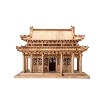 Модель здания в китайском античном стиле, готовая отделка, украшение чайной комнаты в отеле, мягкая экипировка для прихожей