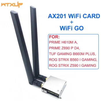 Сетевой Адаптер WiFi Go AX201 WiFi 6 Беспроводной Bluetooth 5.1 2400 Мбит/с Ключ E Cnvio 2 WiFi Карта Антенна с Высоким коэффициентом усиления