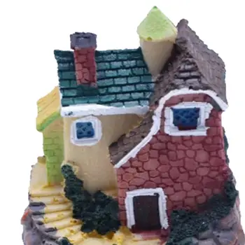 Мини-сказочный садовый домик, Микроландшафтный миниатюрный домик, мини-вилла из смолы, сказочный садовый домик для украшения внутреннего дворика, реквизит для фотосъемки
