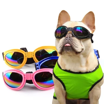Защитные очки для собак УФ Солнцезащитные очки Складные Очки для кошек и собак Складные очки для щенков Очки для домашних животных Водонепроницаемые Аксессуары для домашних животных
