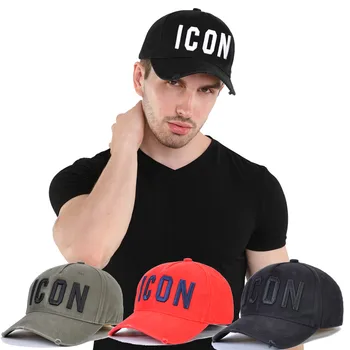 Бейсболка ICON brand, мужская летняя шляпа, кепка высшего качества из 100% хлопка, черная, синяя женская бейсболка, лучший подарок dsq, шляпа для папы