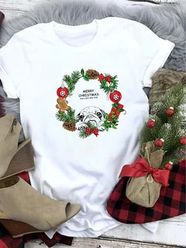 Рождественский снеговик, милая трендовая футболка, женская футболка с короткими рукавами и принтом, женская трендовая одежда, Милая женская повседневная графическая одежда