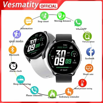 Новые Смарт-часы Vesmatity GTR1 Поддерживают Мониторинг Сердечного Ритма на иврите Luxuriou Answer Call Dial Call Sport Smartband Watch для IOS