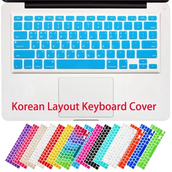 Для Macbook Air 13 Pro 13 15 17 с retina Korean Корейскими Буквами Силиконовая Наклейка На Крышку Клавиатуры Защитная Пленка