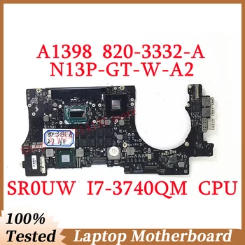 Для Apple A1398 820-3332-A 2,7 ГГц С процессором SR0UW I7-3740QM 16 ГБ Материнская плата N13P-GT-W-A2 Материнская плата ноутбука SLJ8C 100% Работает хорошо
