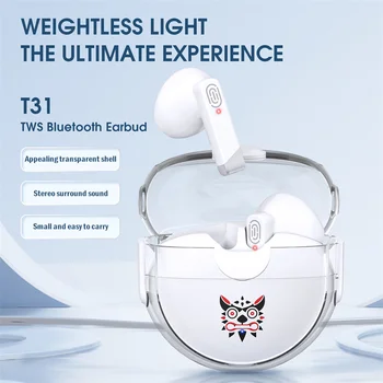 Новая беспроводная гарнитура T31 TWS True Bluetooth 5.1 с микрофоном, Стереофонический объемный звук HD, спортивные игровые музыкальные наушники