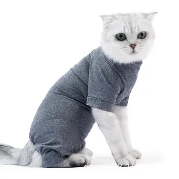 ​Одежда для домашних животных, Кошки После операции, Пижамный костюм, Костюм для восстановления после операции на животе, домашний Аксессуар для кошки
