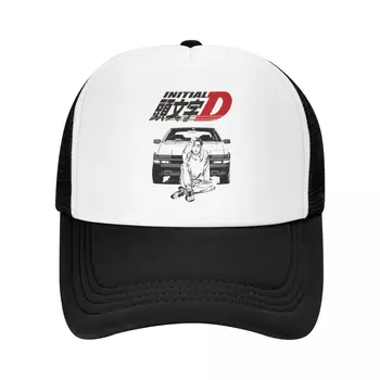 Панк Унисекс Аниме Initial D Trucker Hat Для Взрослых Регулируемая Бейсболка для Мужчин И Женщин Спортивные Бейсболки Snapback