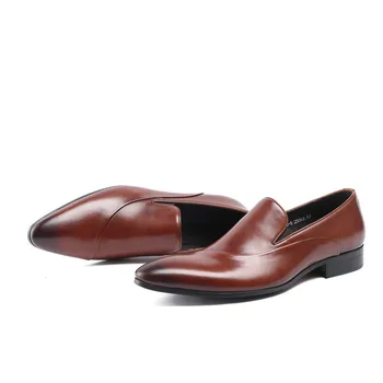 Мужская кожаная обувь, чехол для ног, заостренная, кожа, стиль, обувь ручной работы, высокого класса, Оксфордский стиль