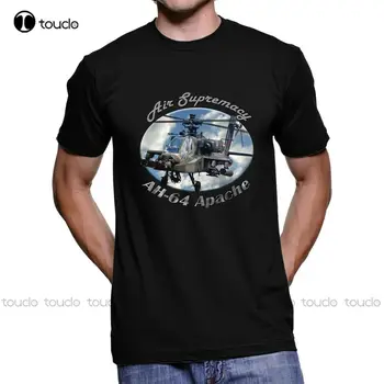 Мужская футболка Ah-64 Apache Air Supremacy Homme, новая футболка с принтом, мужские футболки с коротким рукавом Hot Band