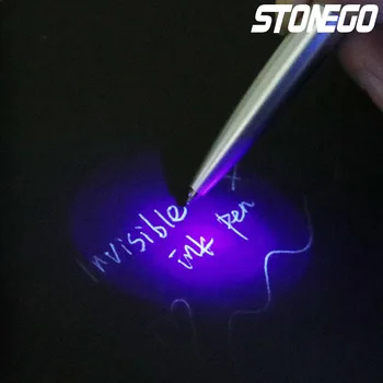 Ручка с невидимыми чернилами STONEGO Новинка Шариковые ручки из пластика с ультрафиолетовым излучением Magic Secret Ballpoint