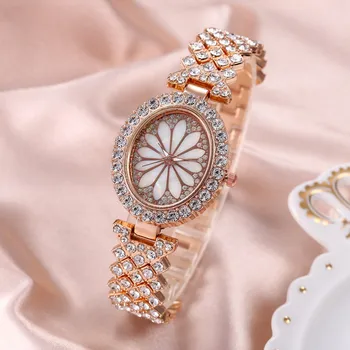 Новые женские часы, женские золотые часы роскошного бренда, женские наручные часы, хрустальные женские кварцевые часы, модные женские наручные часы