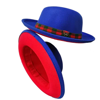 мужская фетровая шляпа-котелок с красным низом, фетровая шляпа для женщин и мужчин, вечерняя шляпа, мужская зимняя фетровая шляпа с эластичной лентой, джазовая церковная шляпа
