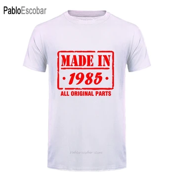 Футболка с 33-м днем рождения, сделанная в 1985 году, мужская забавная футболка, мужская одежда