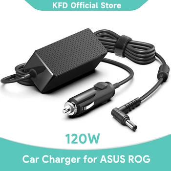 KFD Зарядное Устройство для Ноутбука Адаптер Постоянного тока 12 В-24 В Автомобильное Зарядное Устройство для ASUS ROG GL551JW GL553VD GL553VW G550 19 В 6.32 A 120 Вт Кабель Питания