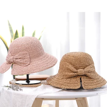 Маленькая разрезная соломенная женская шляпа Bim, женские летние солнцезащитные шляпы, Модная широкополая шляпа, складной праздничный пляжный зонт, солнцезащитная шляпа