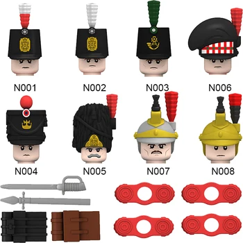 N001-N012 Солдаты Королевского Церемониального корпуса, Строительные блоки, Готовые фигурки, Игрушки для детского подарка