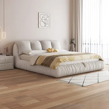 Nordic contracted technology тканевая художественная кровать 1,8 метра двуспальная кровать 1,5 метра супружеская кровать для хранения современная кровать