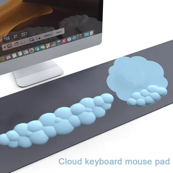 Держатель клавиатуры PU Cotton Cloud 8-цветной Коврик для мыши Канцелярские принадлежности Кожаное Силиконовое Дно Нескользящий коврик для рук и запястий